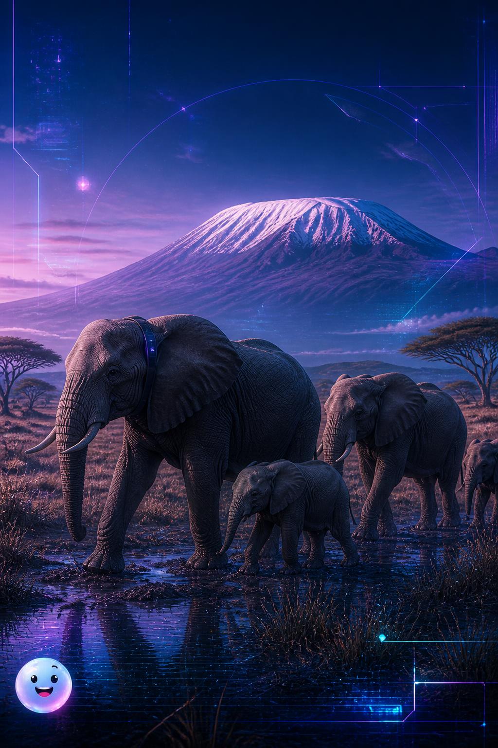 Elefanten hören entfernte Herden im Amboseli-Nationalpark durch Vibrationen im Boden mit ihren Füßen.