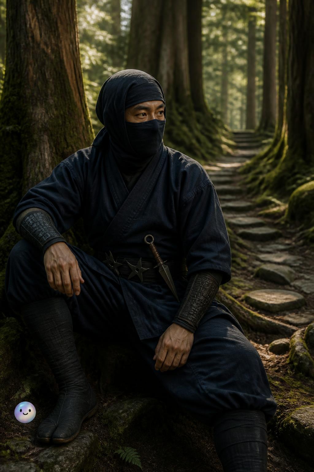 Ninjas used the rustling of forest leaves to mask the sound of their footsteps