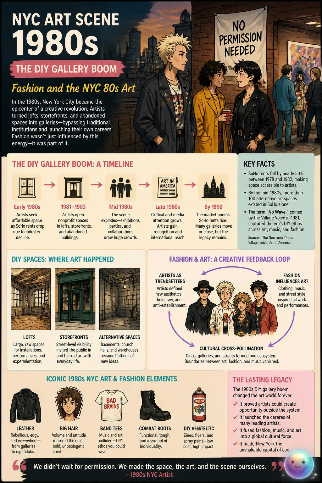 It's wild how 80s NYC turned every outfit and storefront into a gallery.