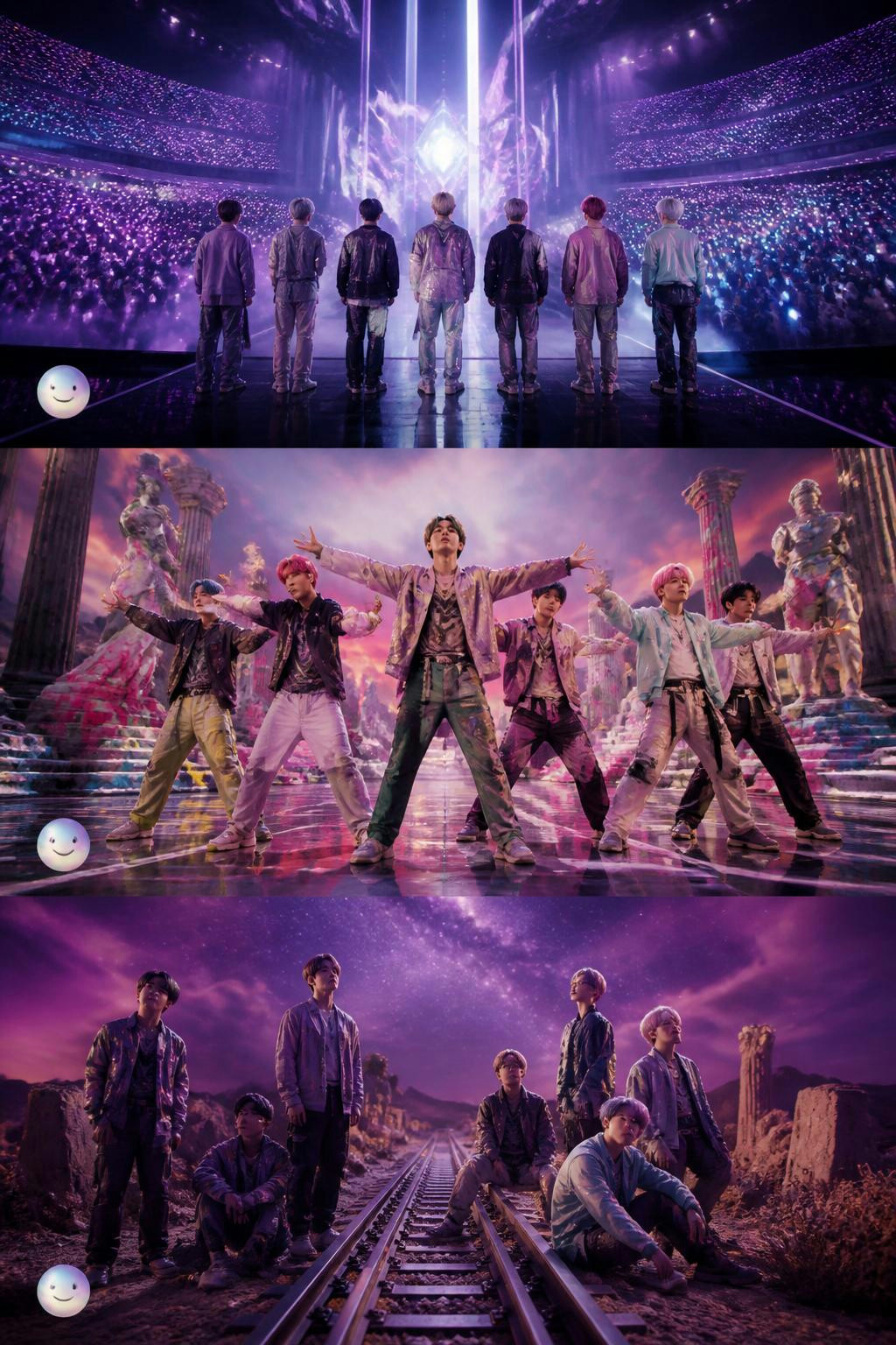 Each fan's light stick is actually a wireless pixel controlled by the stage.