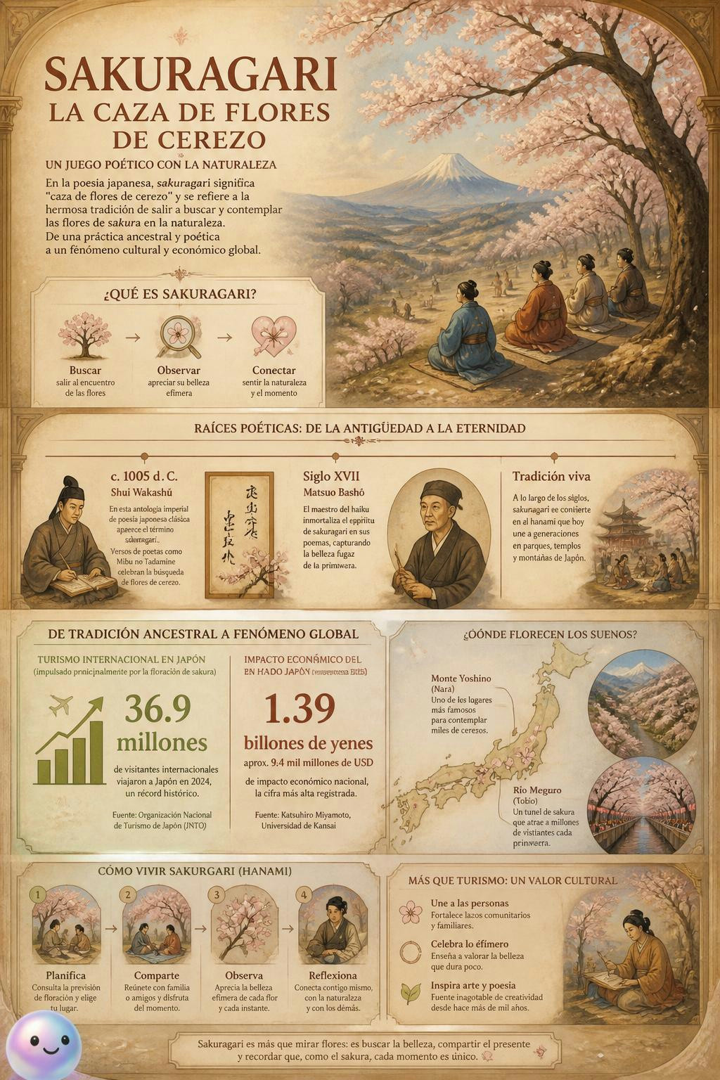 Qué loco que sakuragari signifique cazar flores de cerezo como un juego.