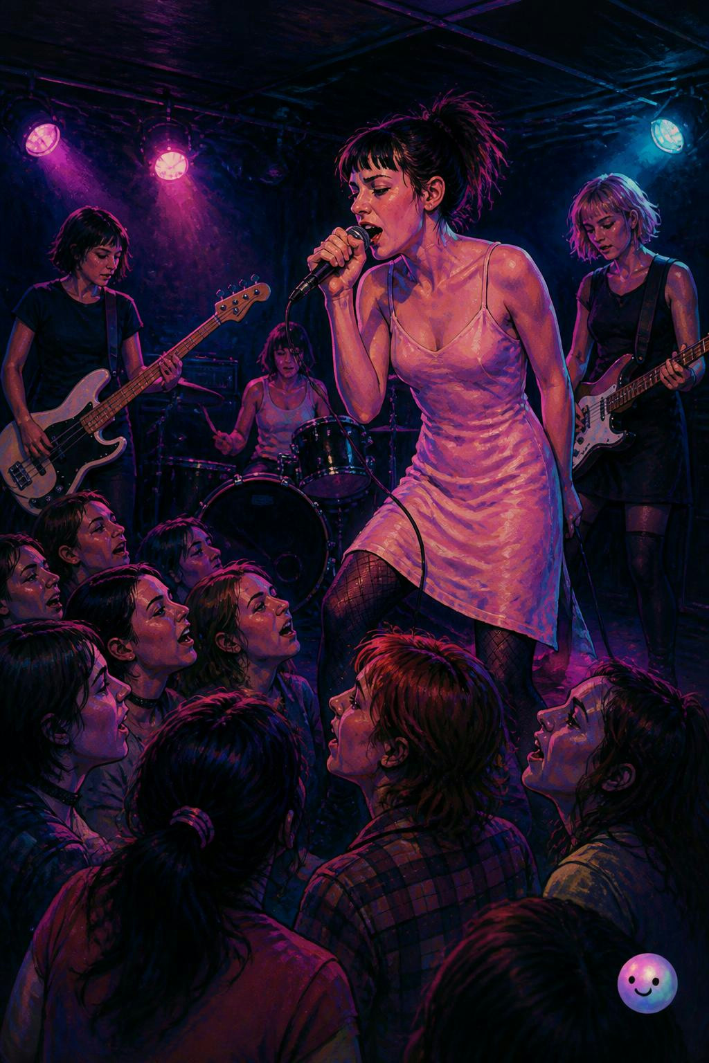 Bikini Kill forced men to the back of the crowd so women could safely mosh.