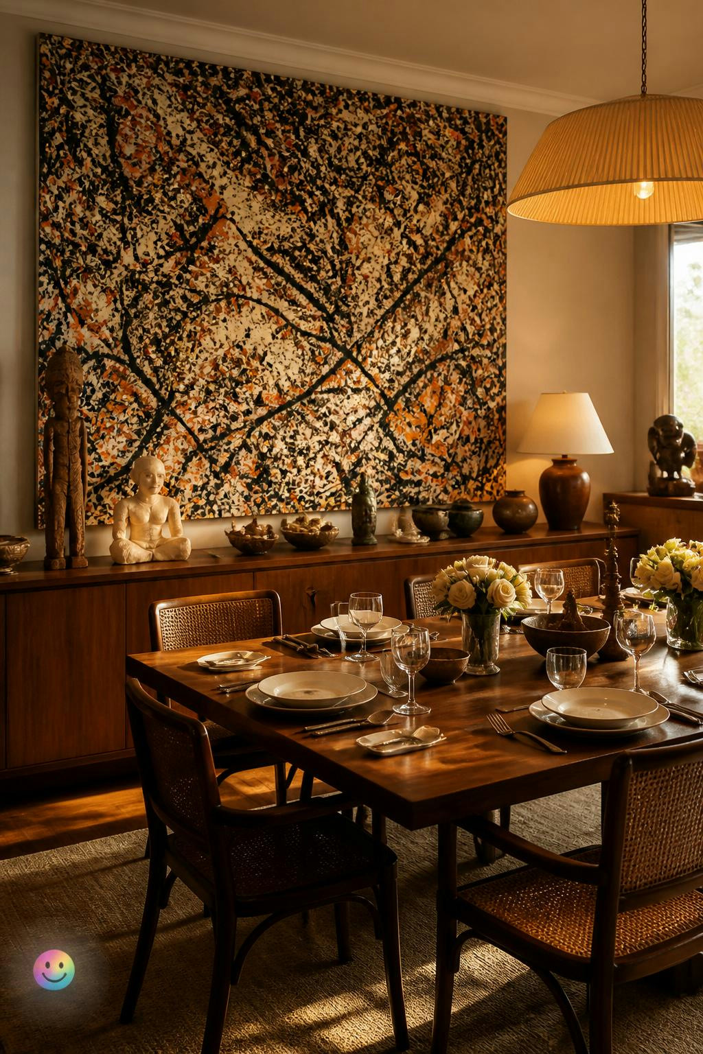 Eating dinner right under a priceless Pollock was just normal for Si Newhouse.