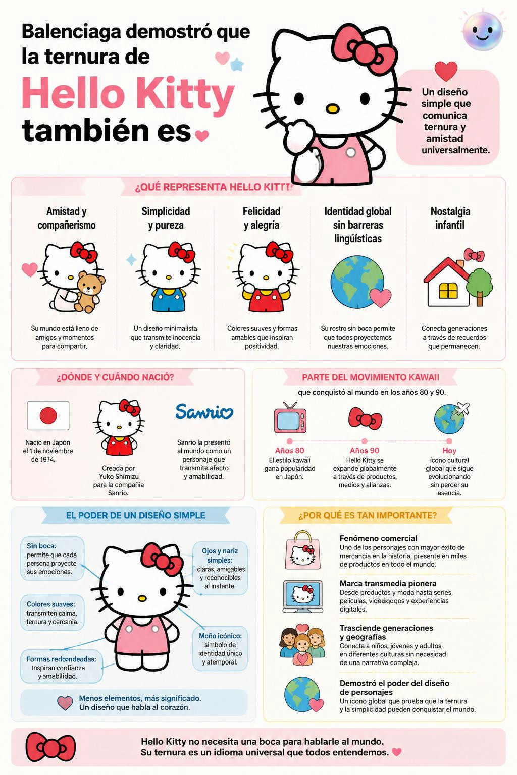 Balenciaga demostró que la ternura de Hello Kitty también es alta costura.