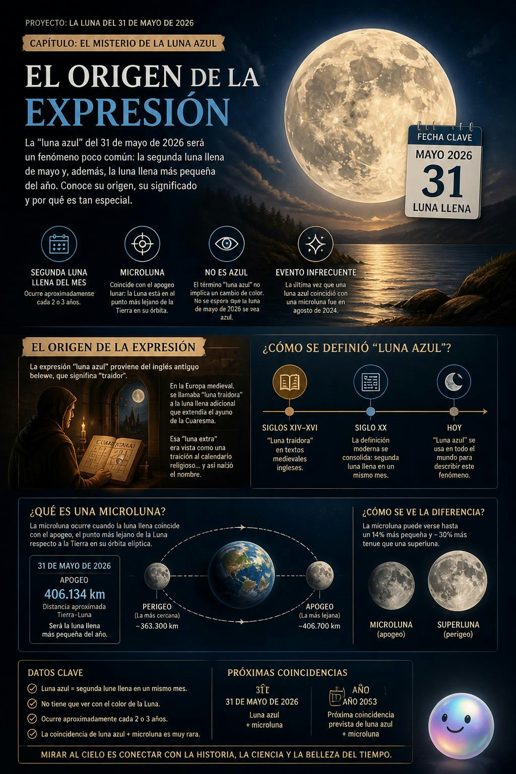 Resulta que la luna azul se llama así por un viejo error de traducción.