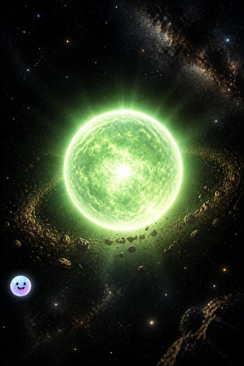 Astronomers have discovered the very first green star, named WD J1330+6435.
