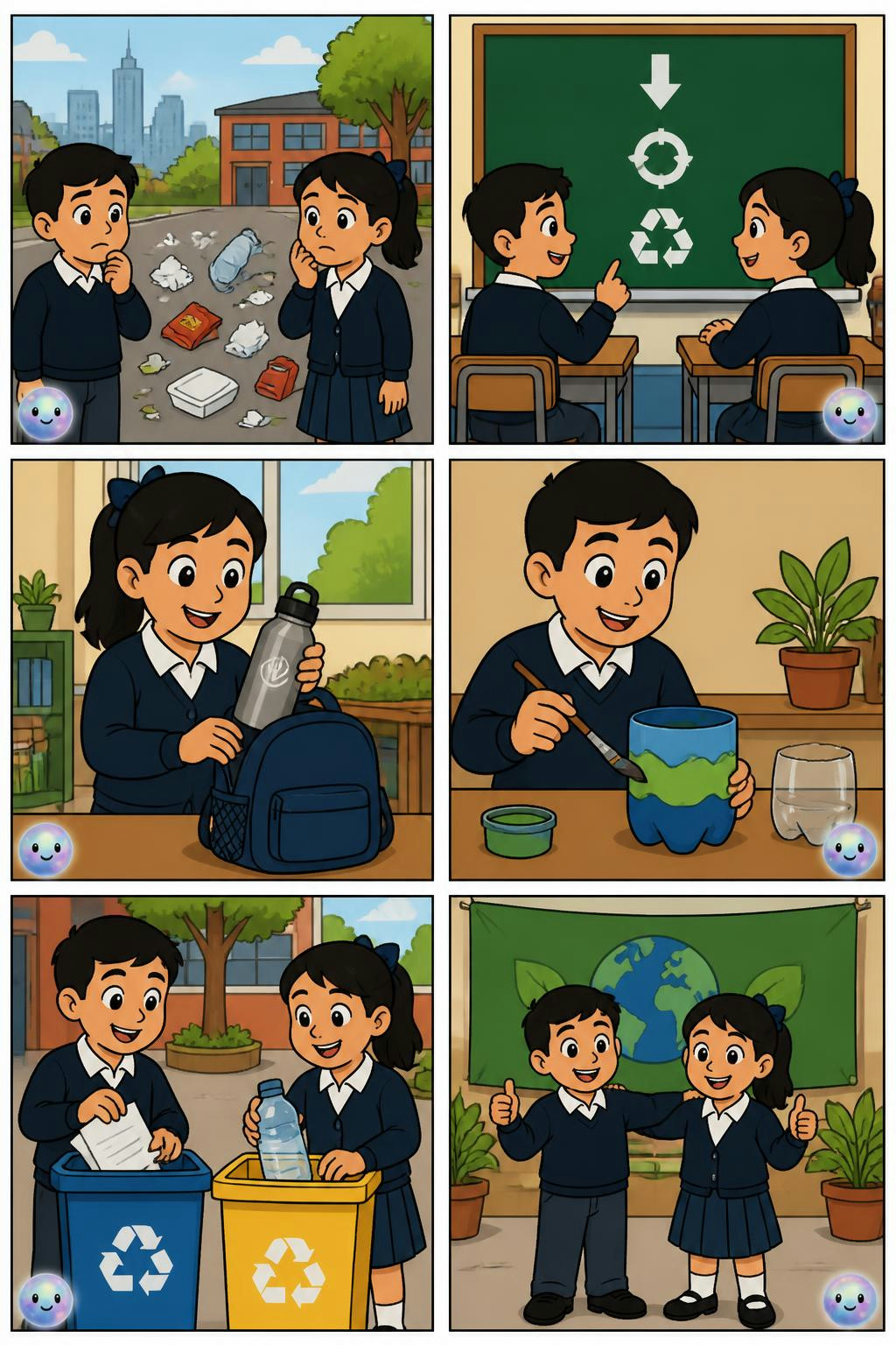 Las historietas de seis viñetas simplifican el aprendizaje de las tres erres en primaria