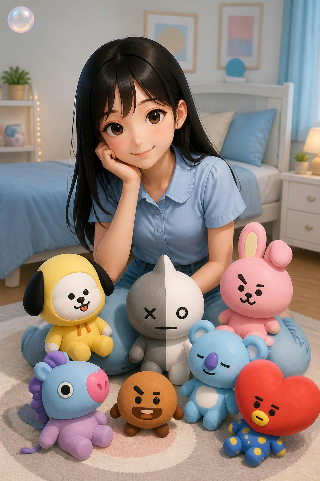 I never realized how perfectly BT21 blends into the cozy anime aesthetic.