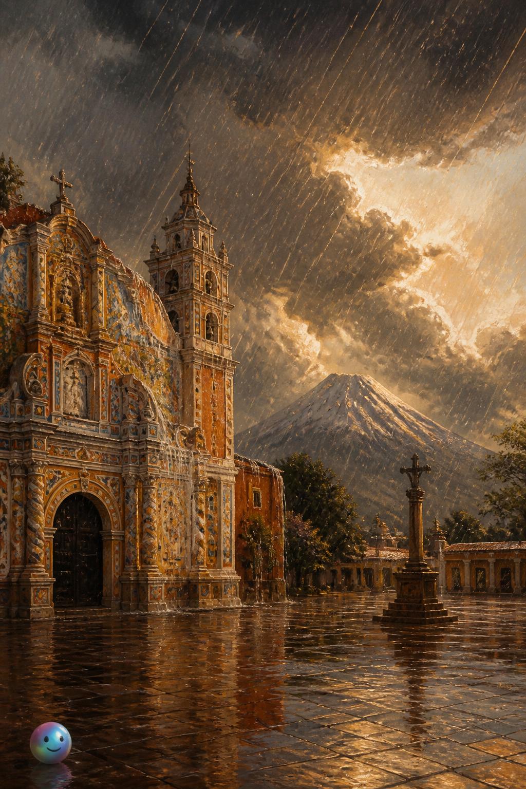 Vicente Rojo based his famous colorful grids on diagonal sheets of Mexican rain.