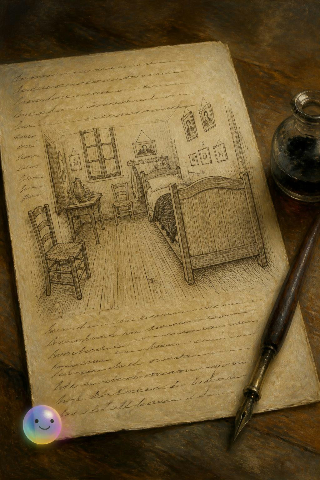 Me fascina que Van Gogh enviara bocetos de sus cuadros en las cartas a Theo.