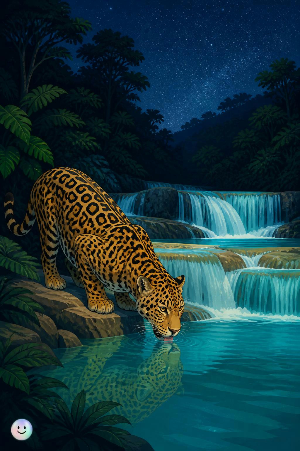 El jaguar de Chiapas recupera su reino en estas cascadas al caer la noche.