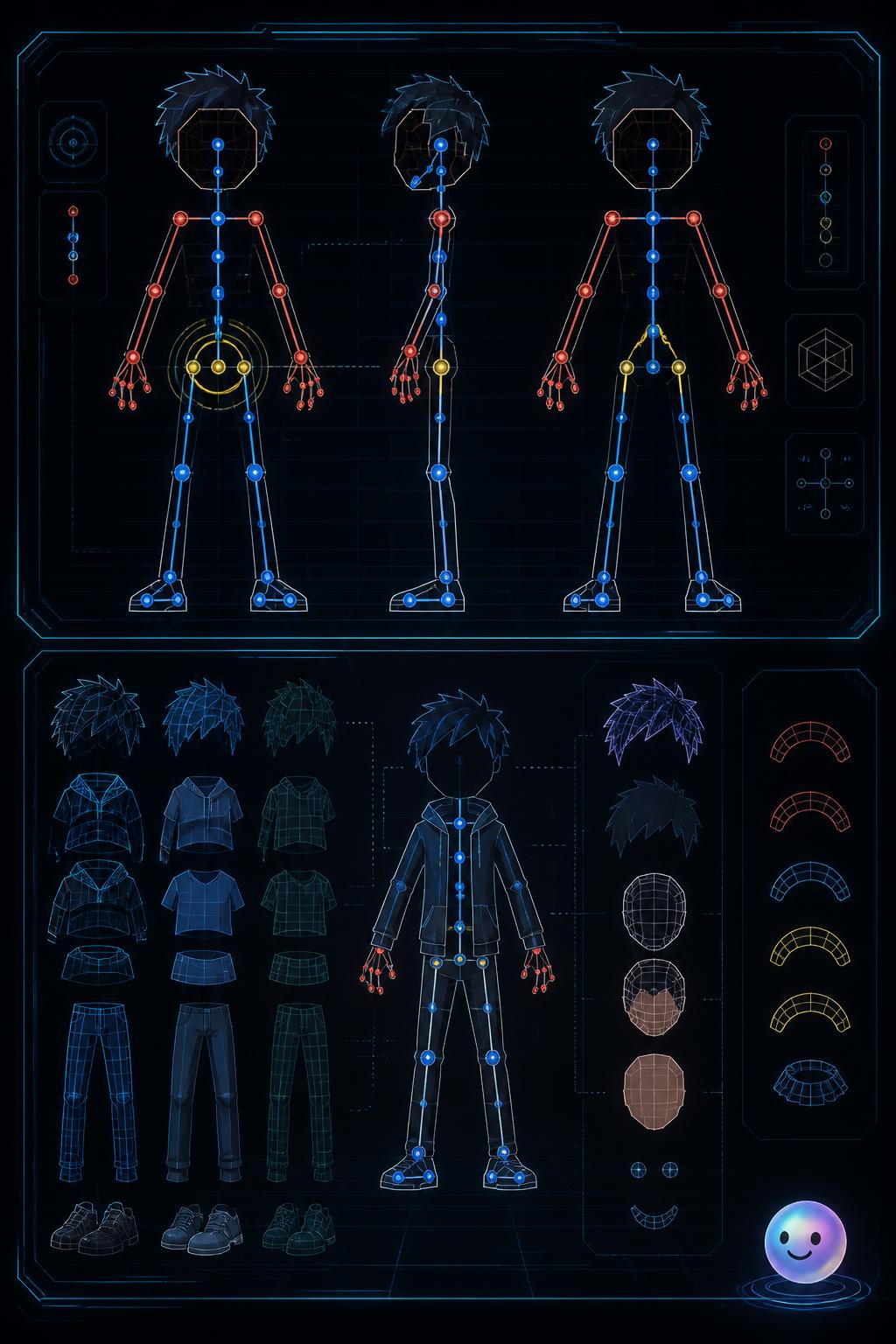 Mapping basic stick nodes unlocks incredibly realistic movement for custom digital characters