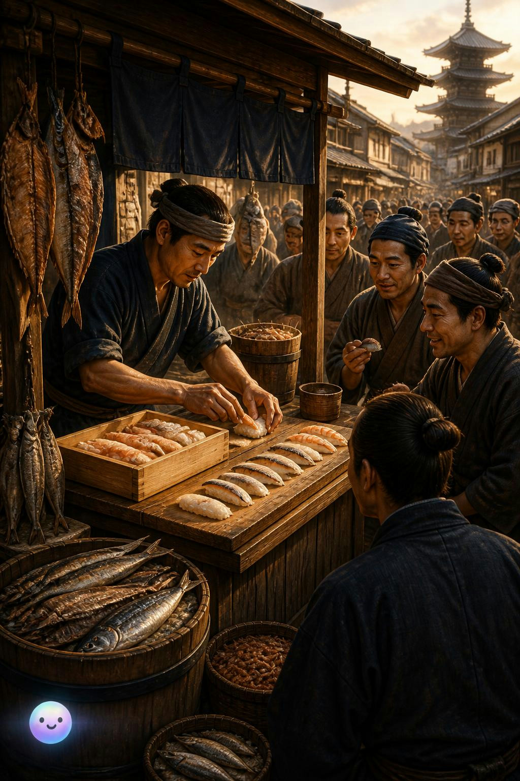 Today's luxury sushi actually evolved from ancient, preserved street food.