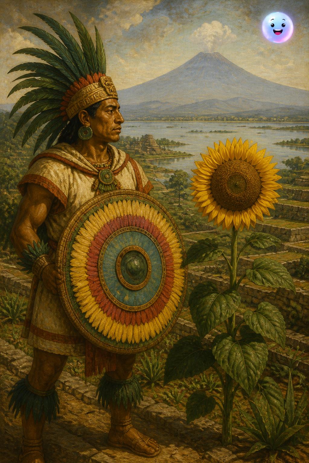 Los aztecas llamaban chimalxochitl al girasol por su parecido con sus escudos de guerra