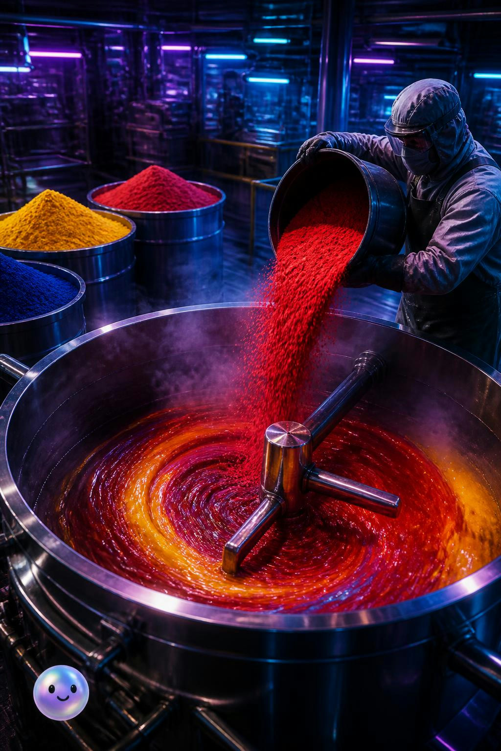 I never realized crayons start as dry powder stirred into hot, liquid wax.