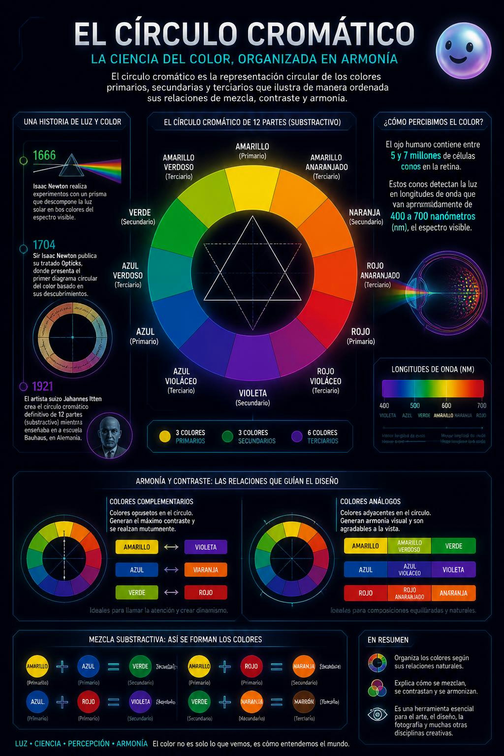 Toda combinación de colores que nos gusta es en realidad geometría circular.