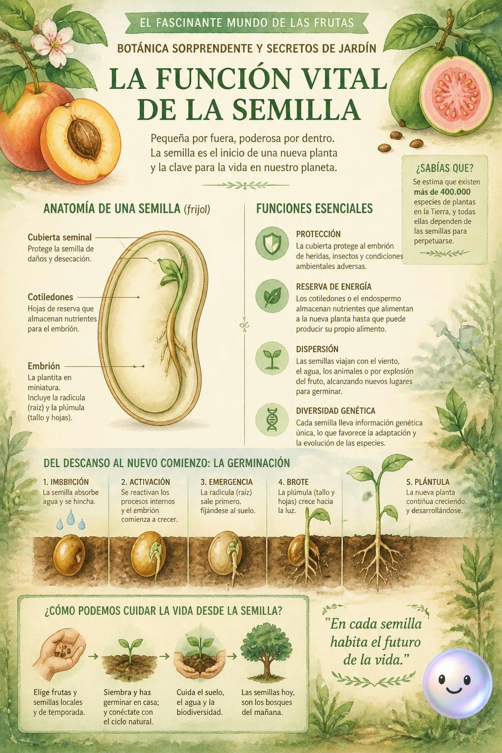 Una semilla es básicamente el seguro de vida de la naturaleza para el futuro.