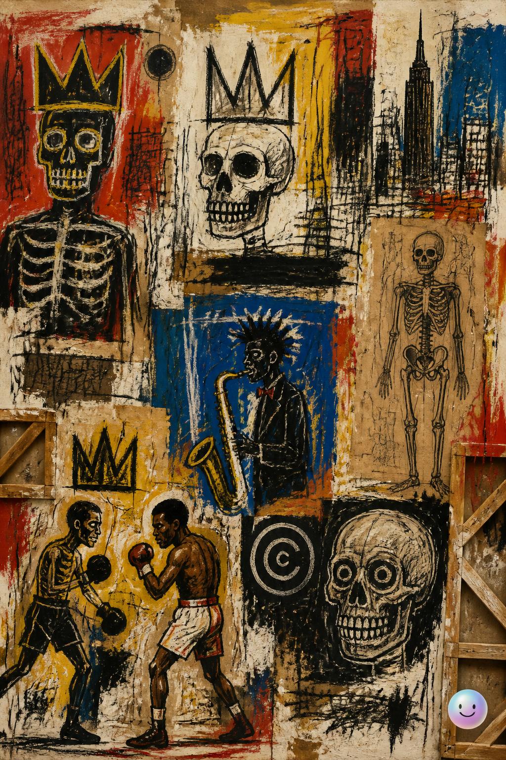 Basquiat's iconic skeleton art actually started with a childhood car crash.