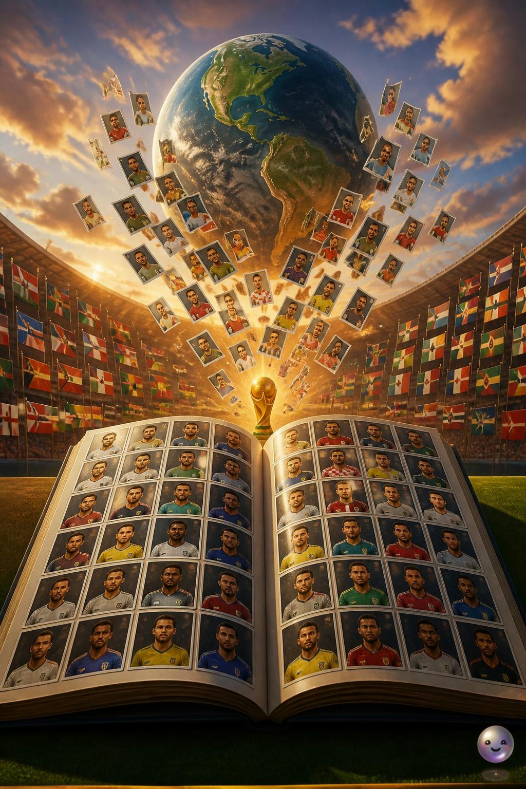 El paso de 32 a 48 selecciones obligó a hacer un álbum Panini gigantesco.