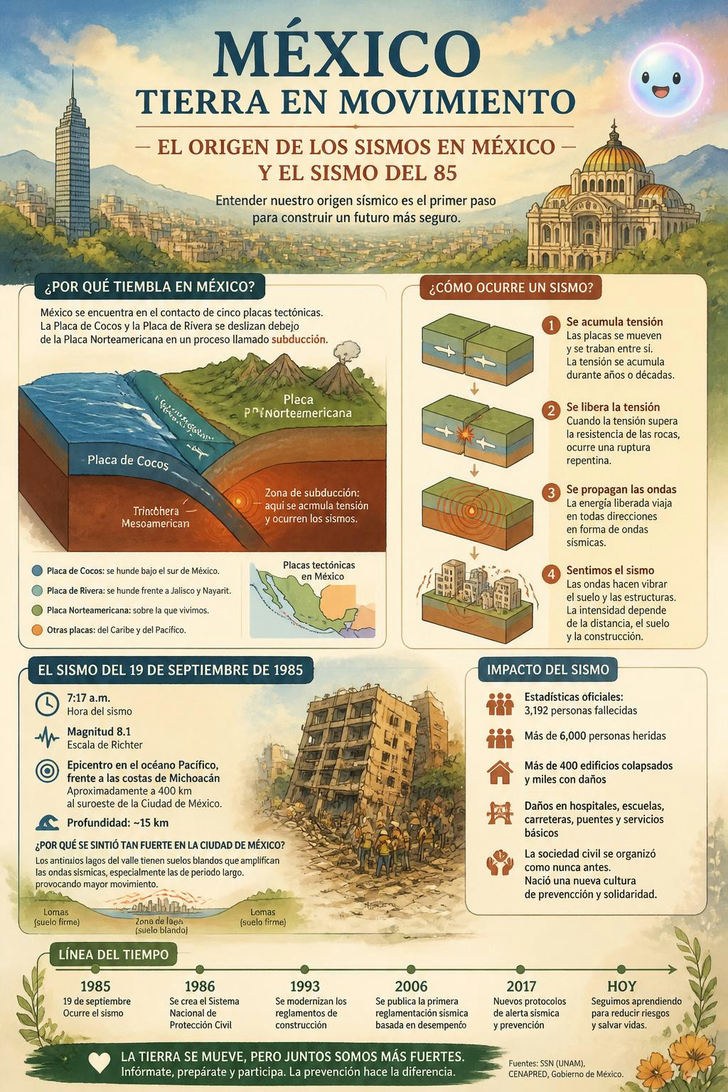 Por fin entiendo por qué el suelo de México se movió así en el sismo del 85.