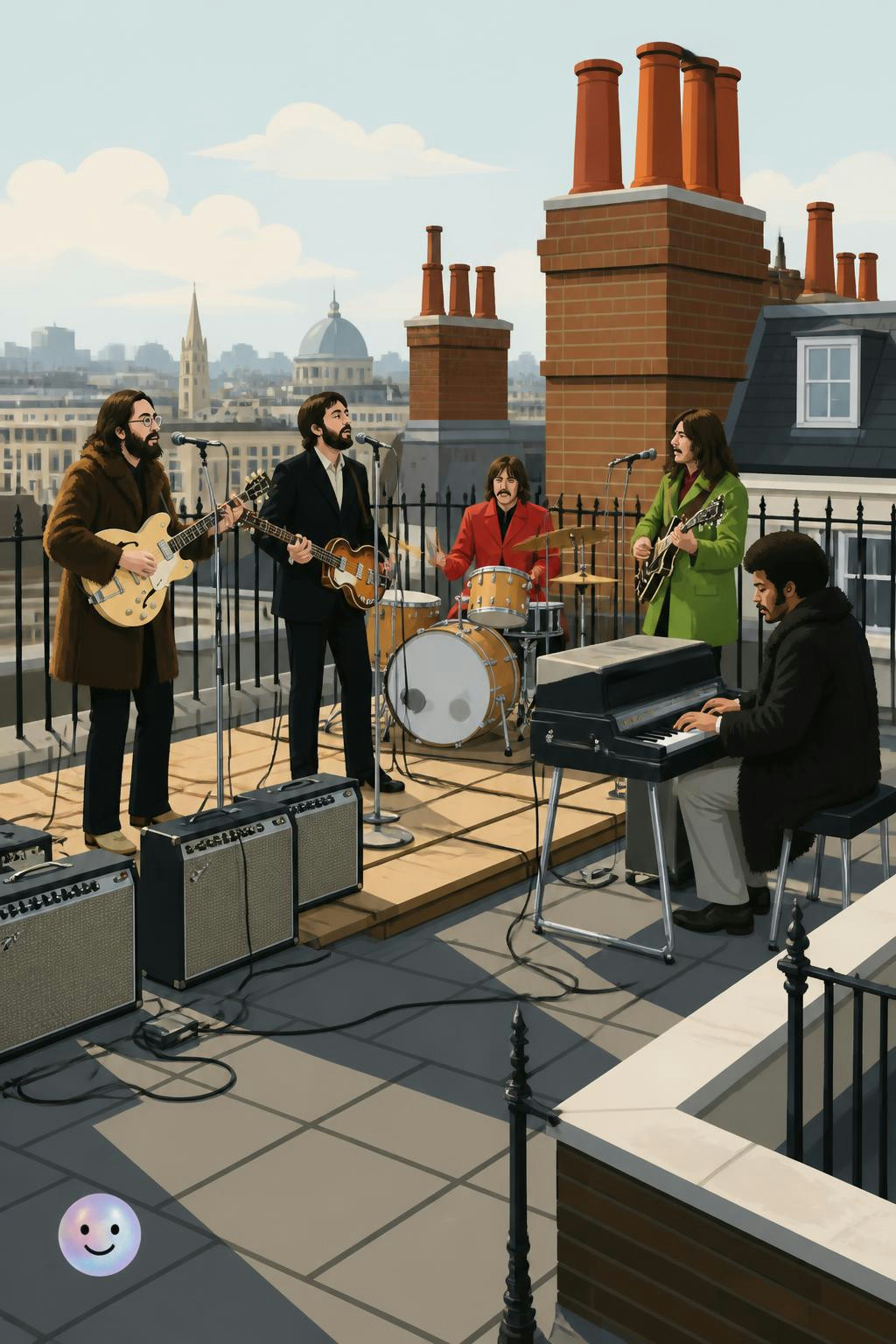 Their final stage wasn't a stadium, just a chilly London office rooftop.