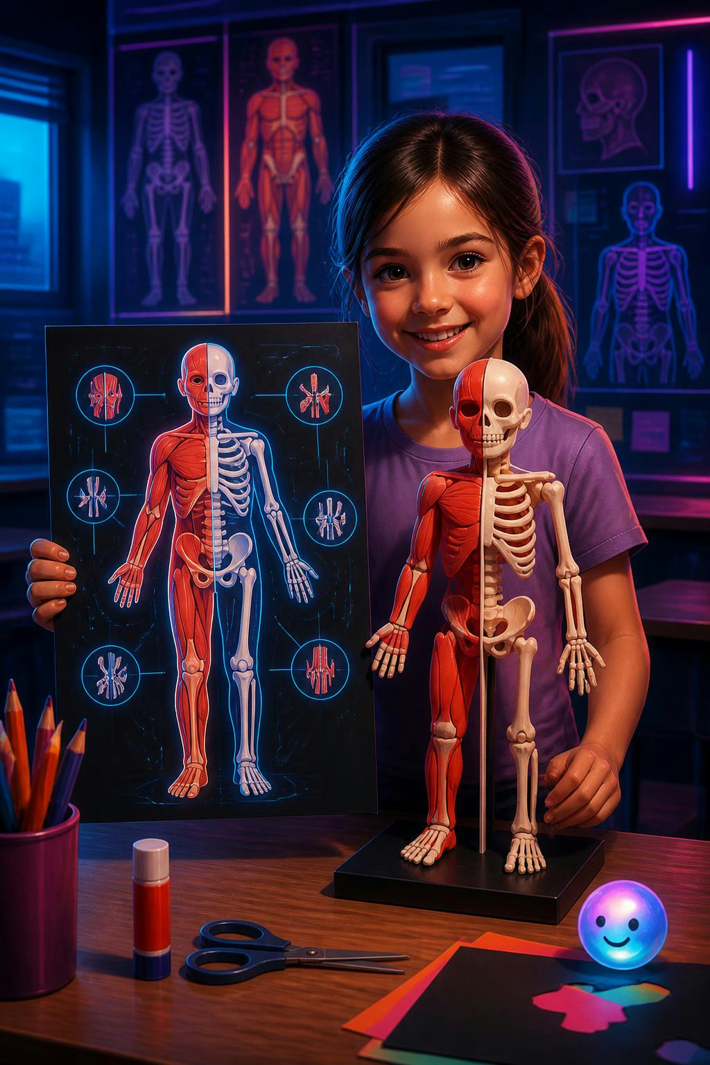 Las maquetas escolares de tercer grado enseñan de forma práctica el funcionamiento del sistema locomotor.