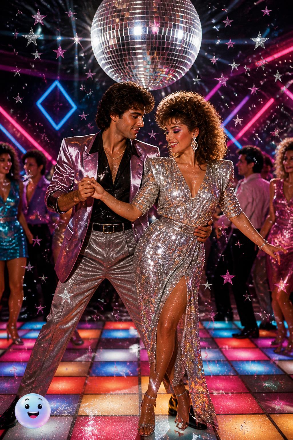 Physical glitter on 1980s postcards created a dancing motion effect before digital GIFs existed