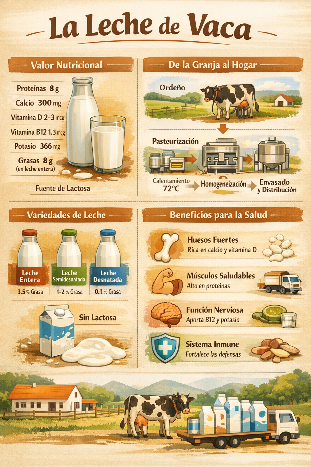 La leche de vaca