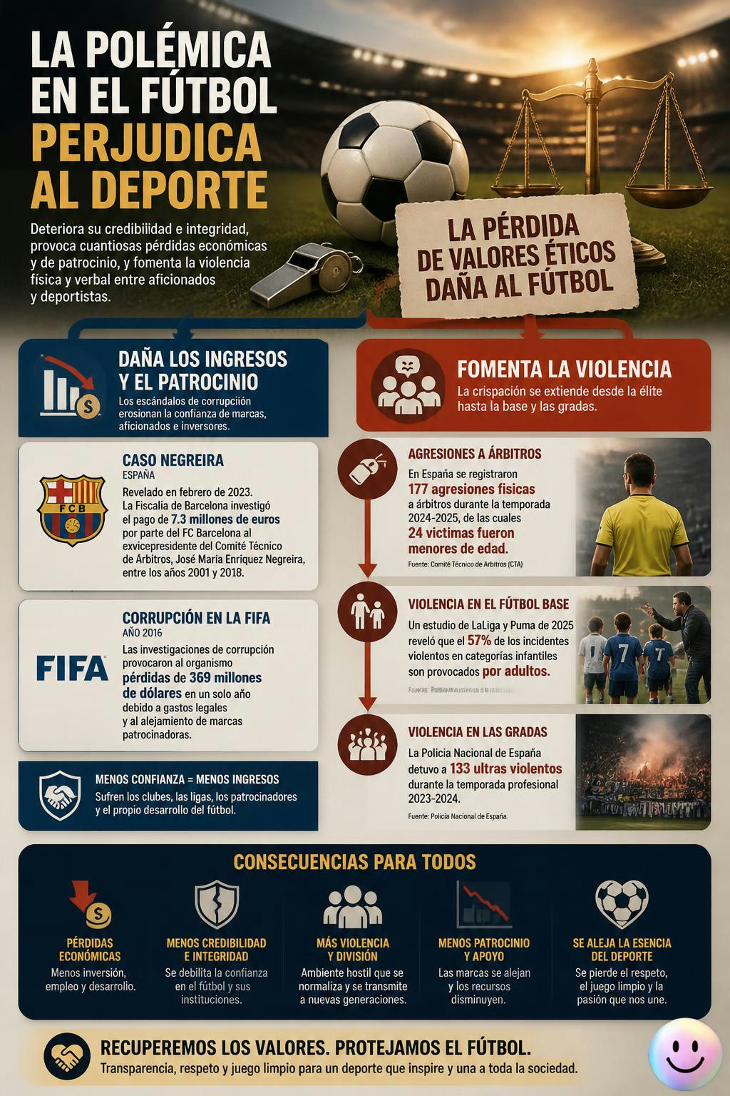 La polémica en el fútbol destruye finanzas y paz mucho más de lo que creía.