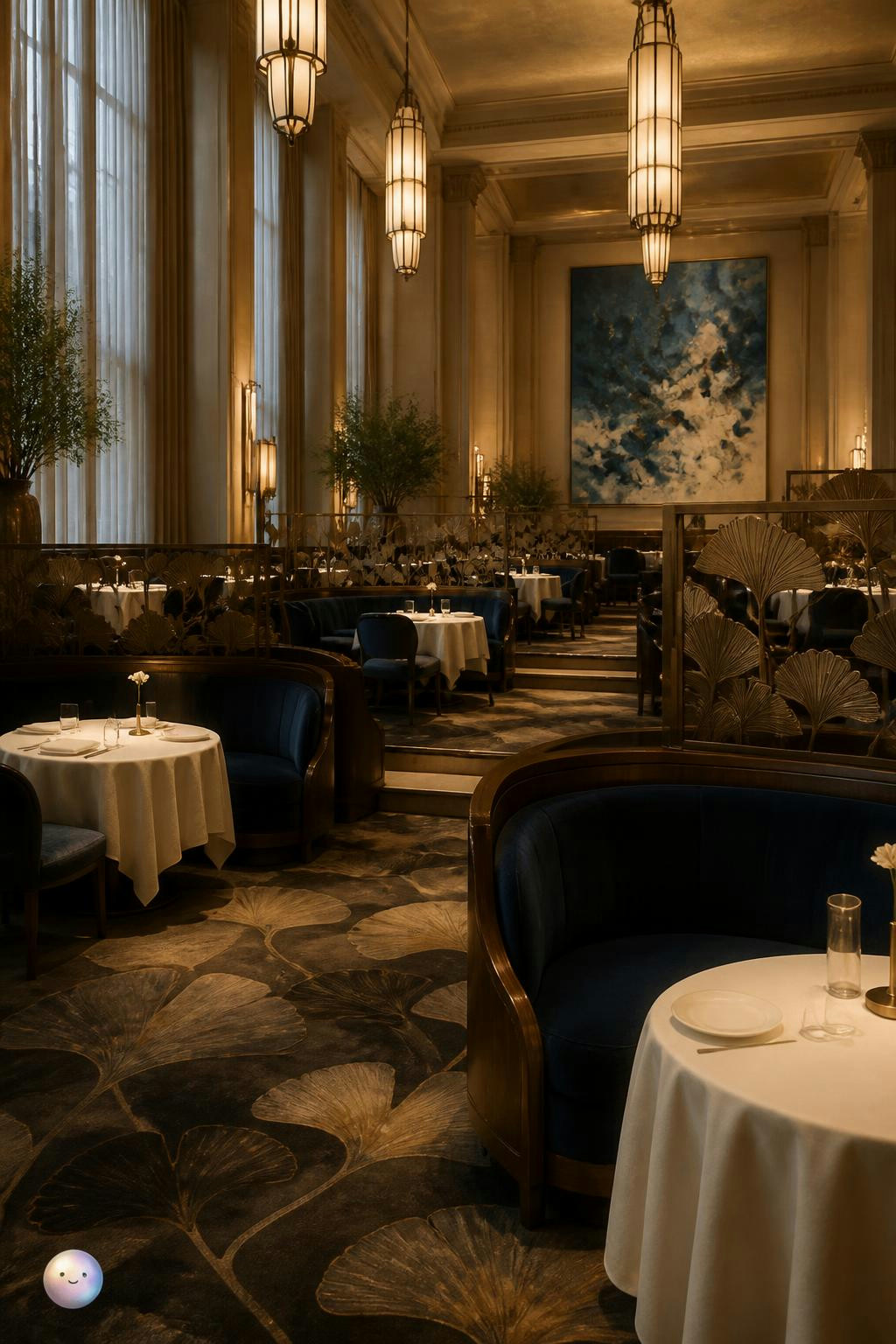Even the chairs at Eleven Madison Park are custom-made to match the menu.