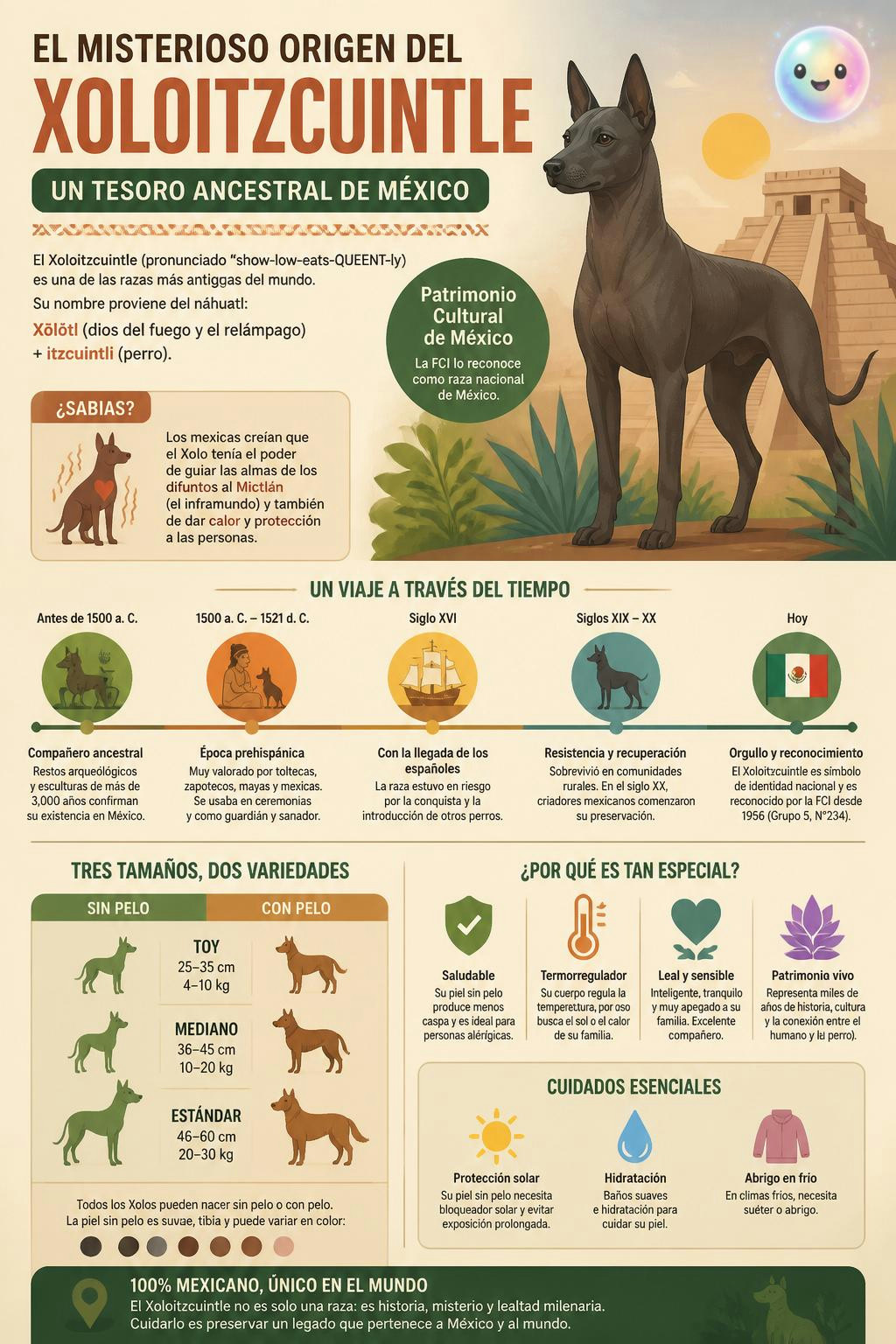 El misterioso origen del perro Xoloitzcuintle