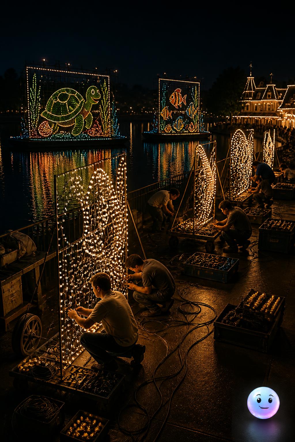 Disney invented custom light technology to paint the dark Disneyland night with magic.
