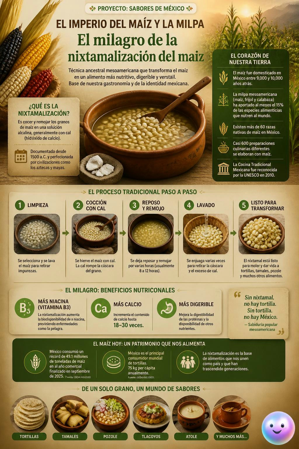 Ponerle cal al maíz fue la genialidad química que nutrió a todo un imperio.