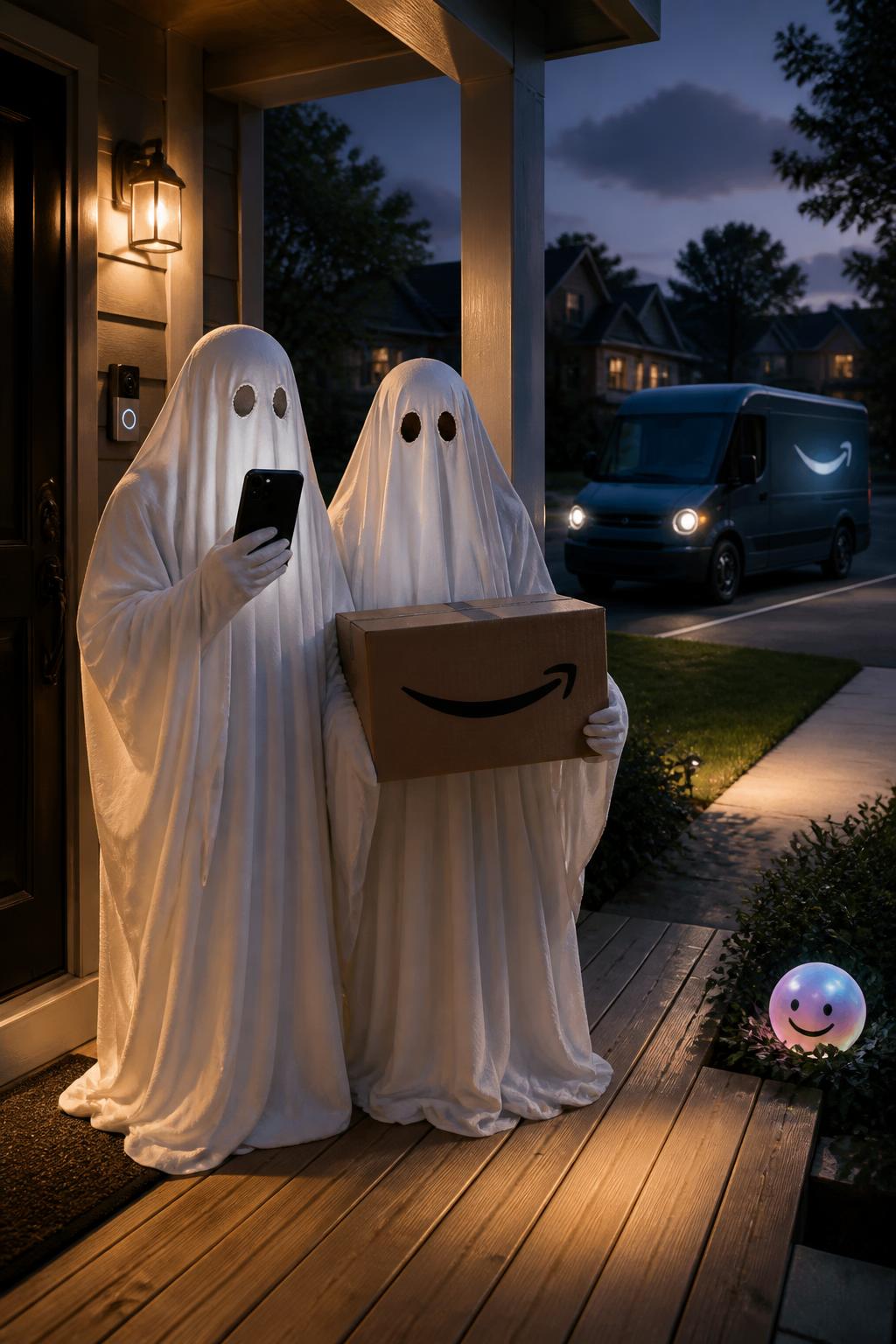 Even ghosts rely on Amazon delivery trucks to restock their haunts.