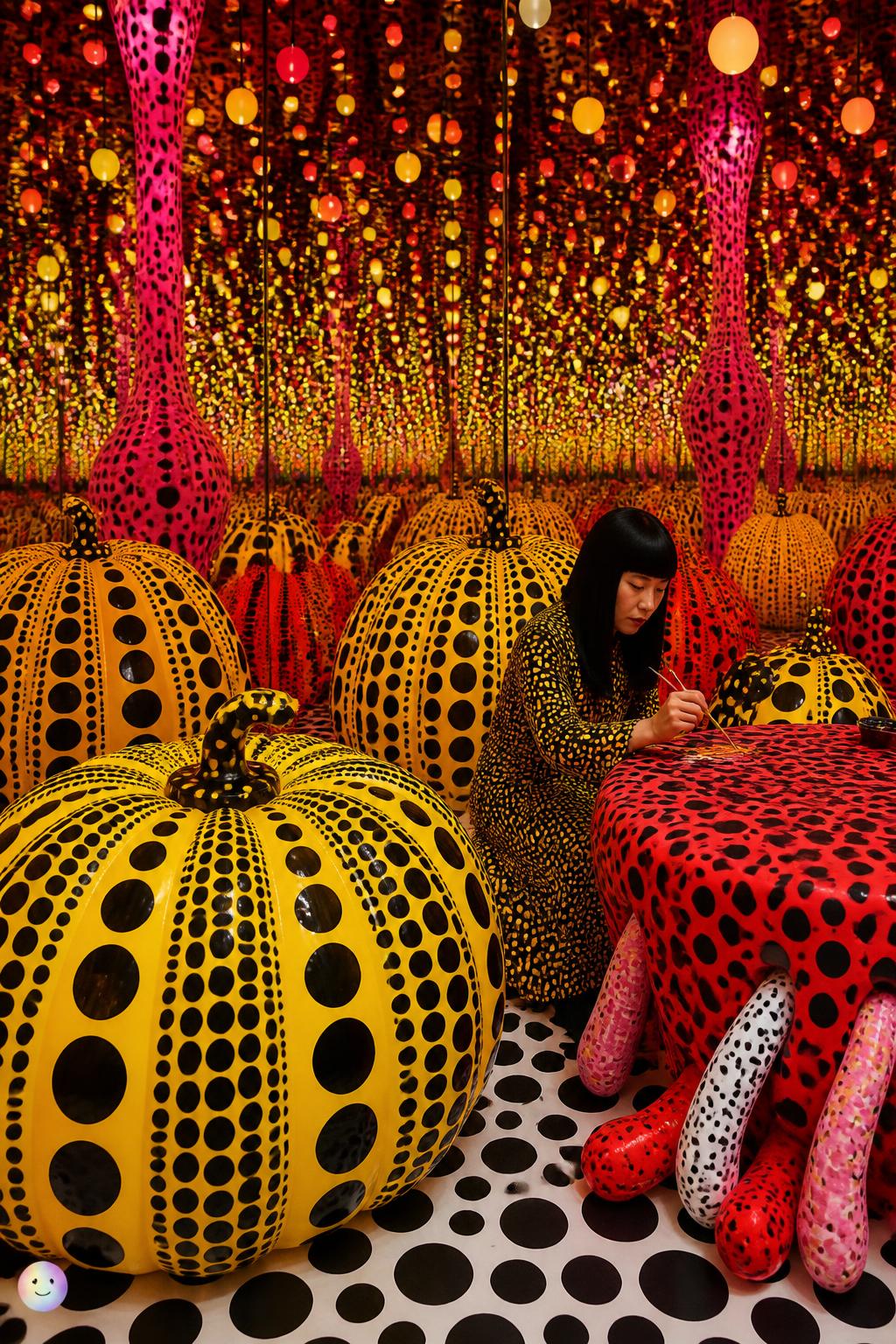 Kusama used 1,500 mirrored spheres to force us to look at ourselves.