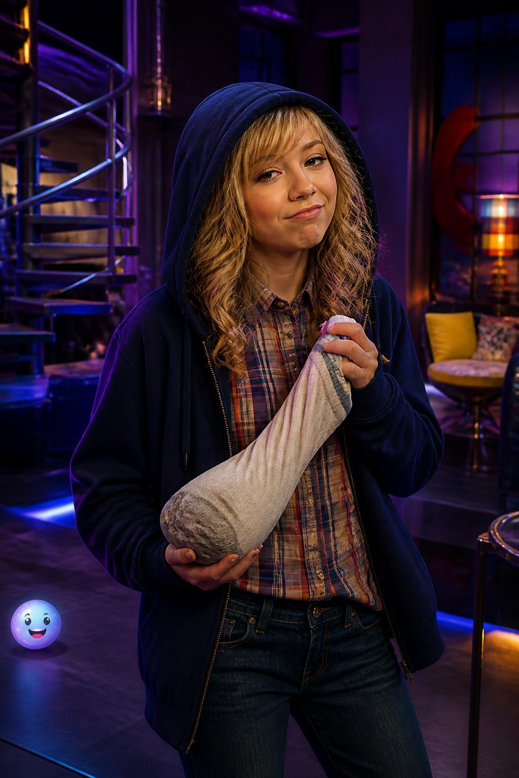 Sam Puckett wore her signature blue hoodie as a shield to hide her vulnerability.