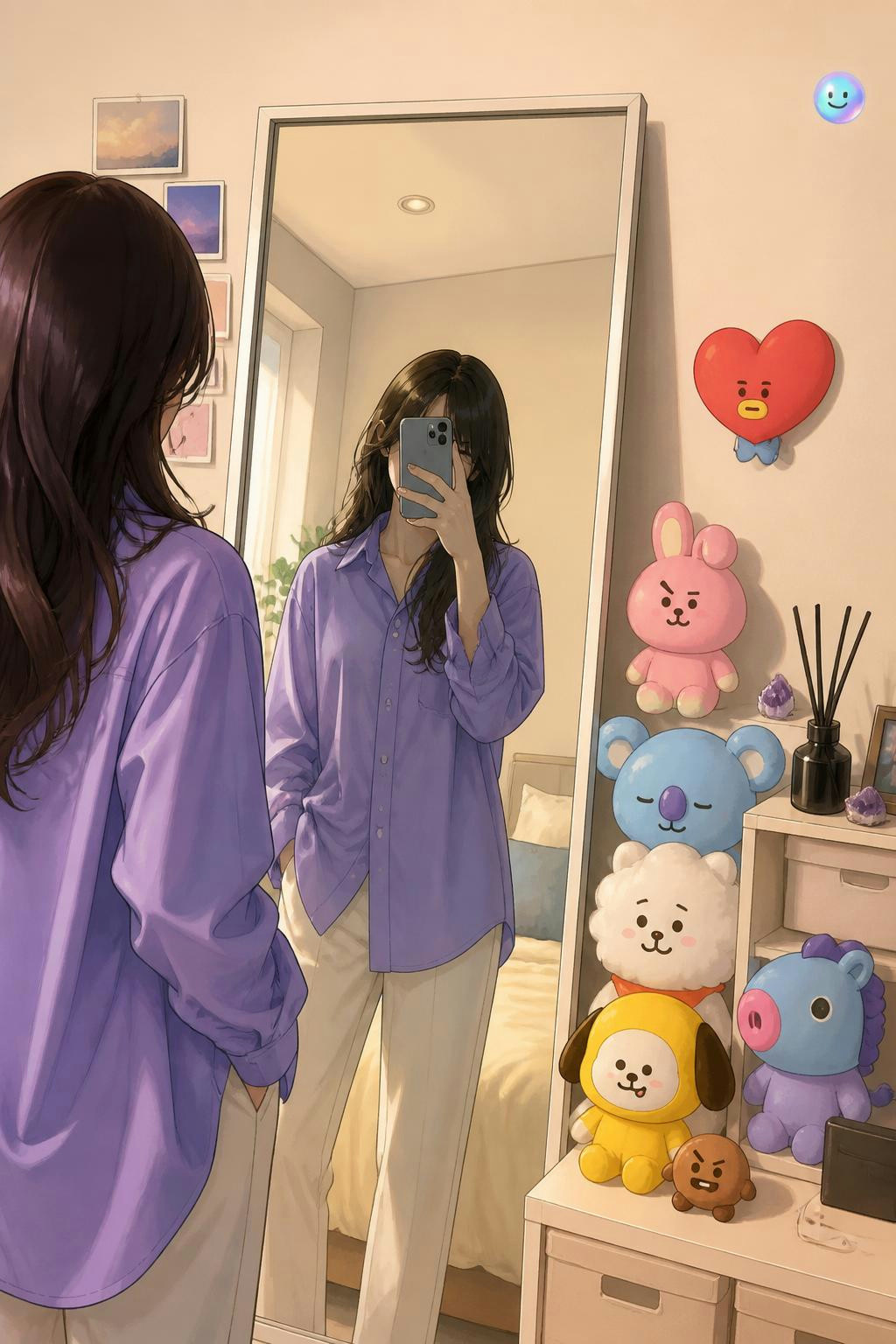 It’s amazing how anime reflections blend personal style with cute fandoms.