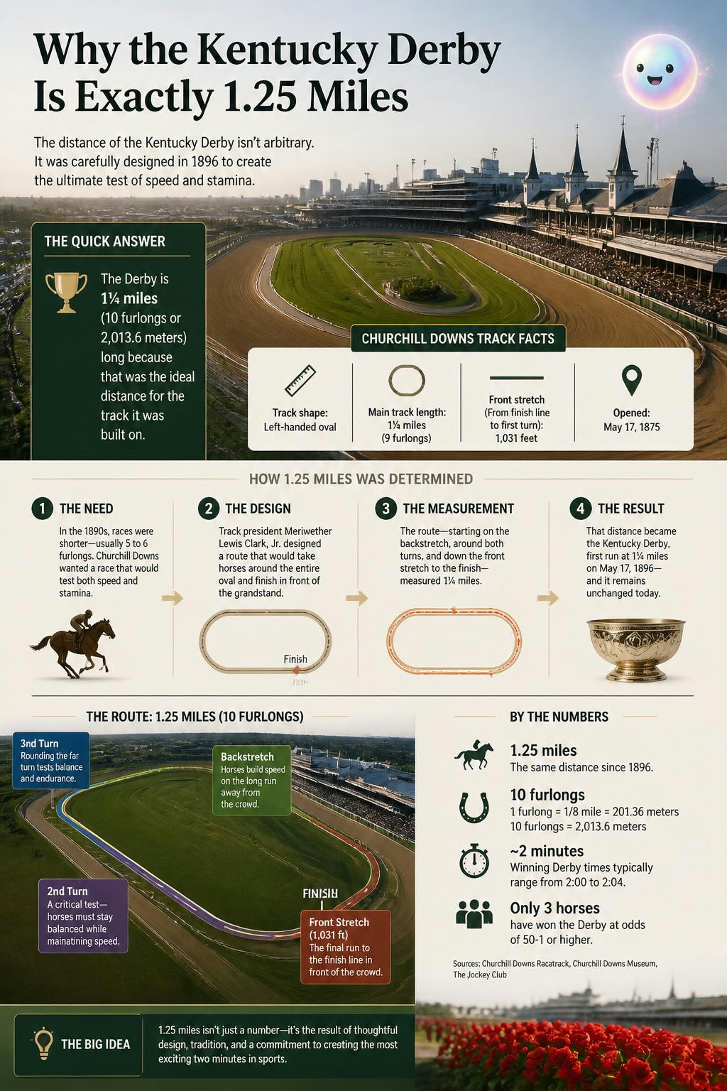Why the race is exactly 1.25 miles