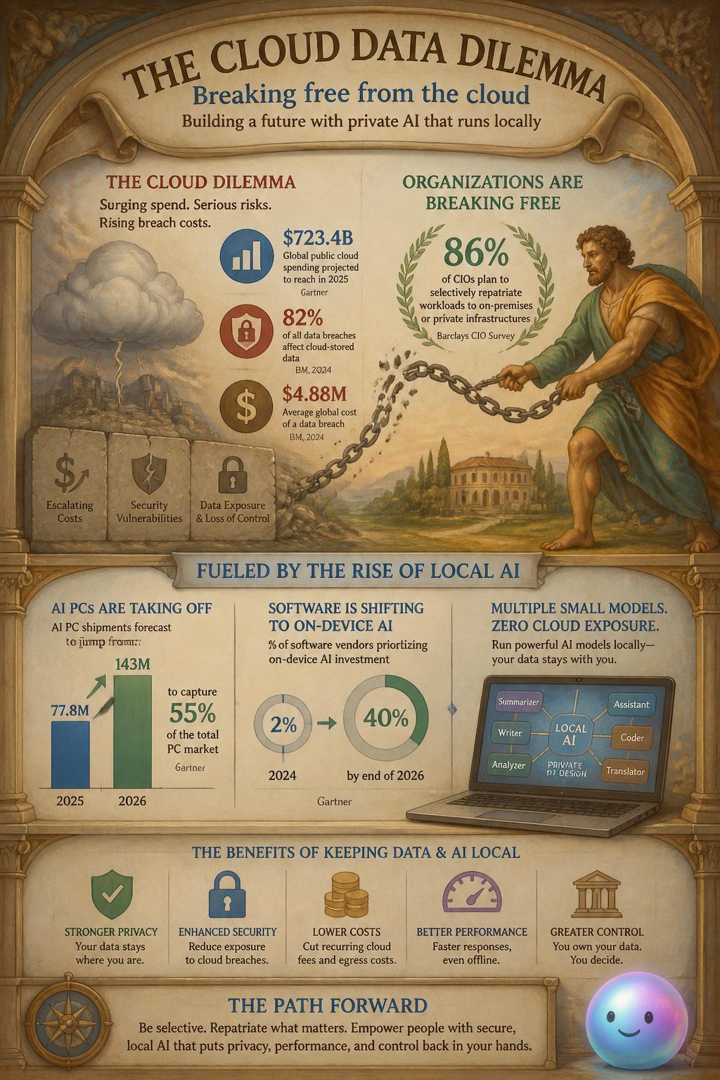 Invisible cloud data actually relies on massive physical data centers that consume immense power
