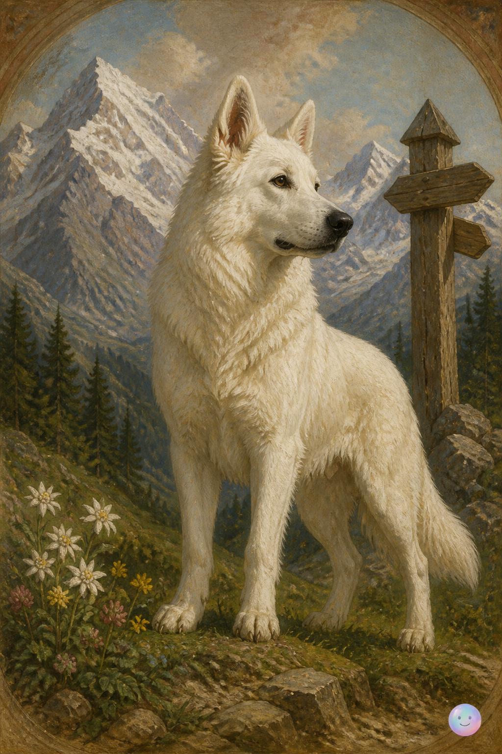 A hidden German Shepherd gene gives the White Swiss Shepherd its signature white coat.