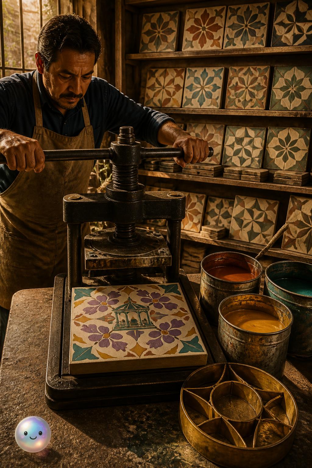 Hand-pressed mosaicos de pasta cooled and connected neighbors in Mexico City's historic vecindades.