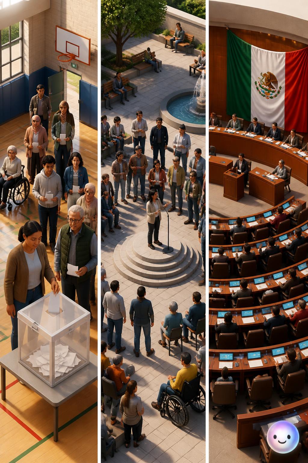Three distinct civic forces balance and sustain a healthy democracy