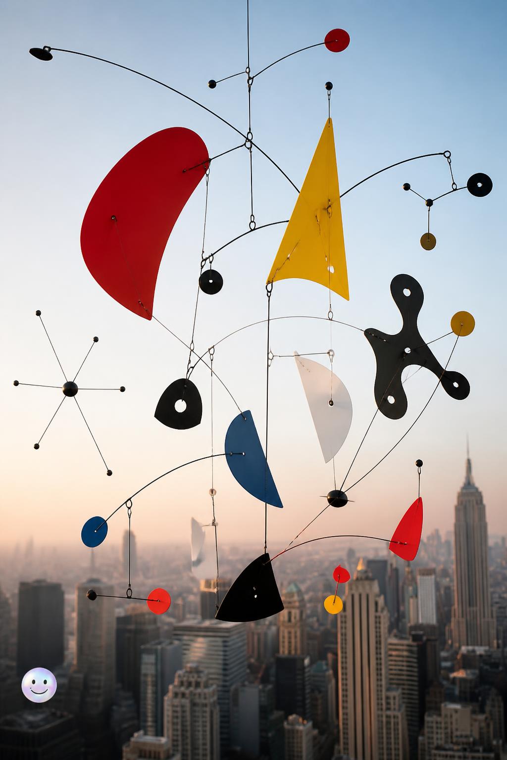 Calder got a vibrant red paint named after him just to defy grey skyscrapers.