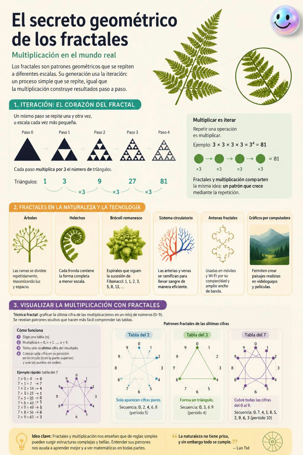 Los fractales nos enseñan cómo la multiplicación diseña la naturaleza.