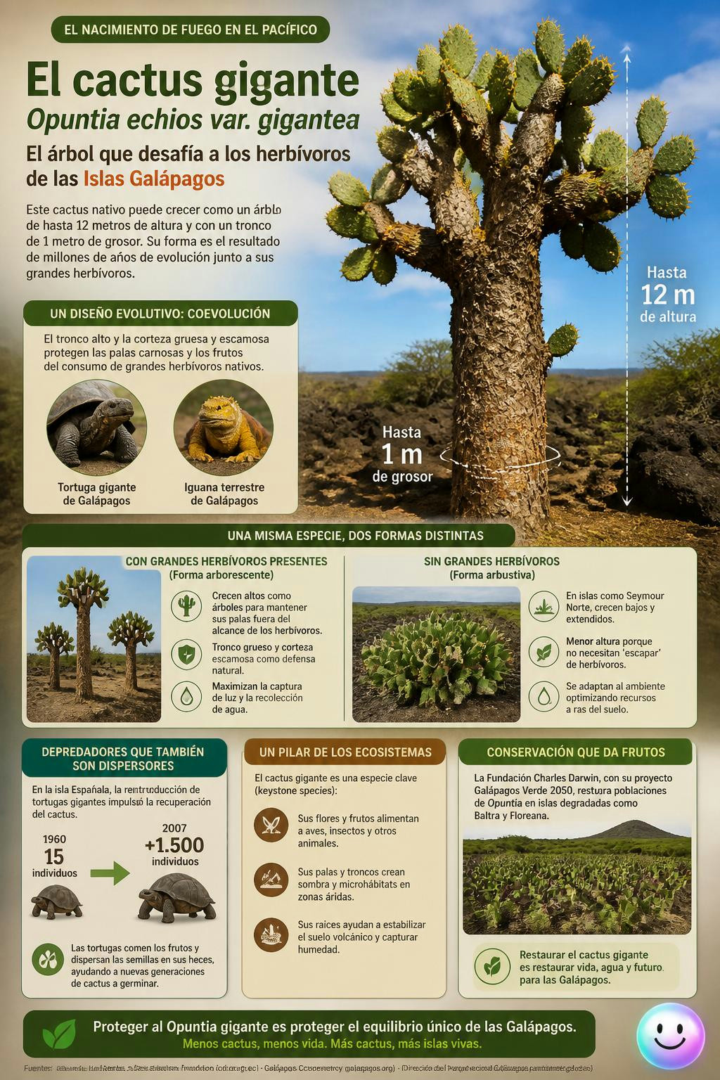 It’s wild how these cacti grew tree trunks just to escape hungry tortoises.