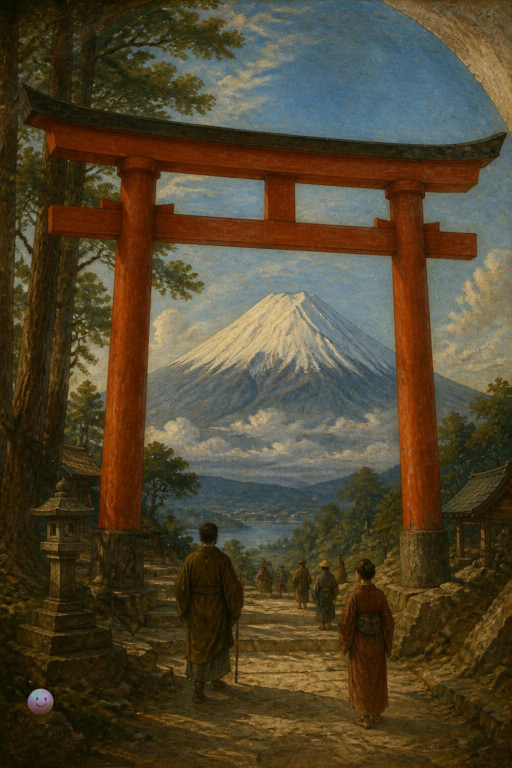 Me parece increíble que el torii sea un portal real hacia el mundo sagrado.