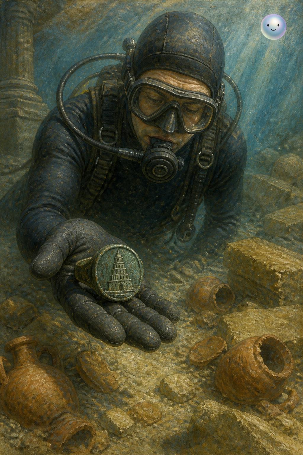 Artisans shrank the massive Lighthouse of Alexandria to fit onto wearable bronze signet rings.