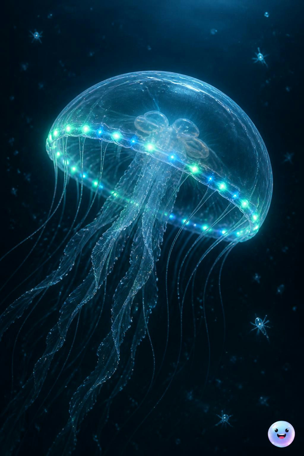 La medusa Aequorea victoria de Puget Sound genera su propia luz mediante química.