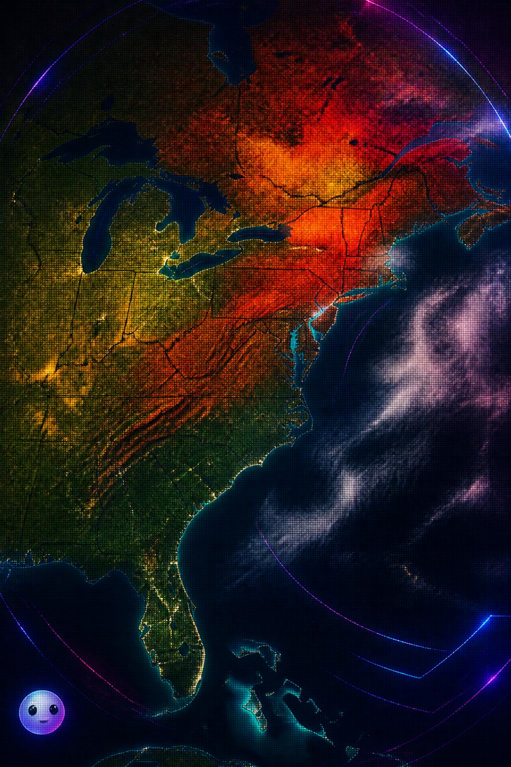 Orbiting satellites track the sweeping wave of autumn colors moving south across North America.