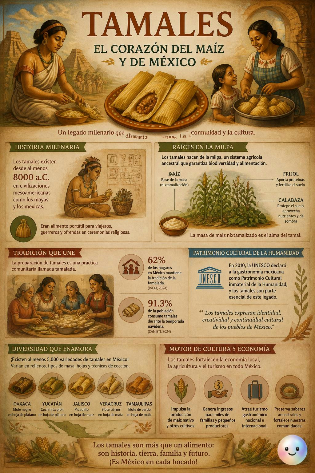 Ese tamal que desayunas lleva tres mil años perfeccionándose en la milpa.